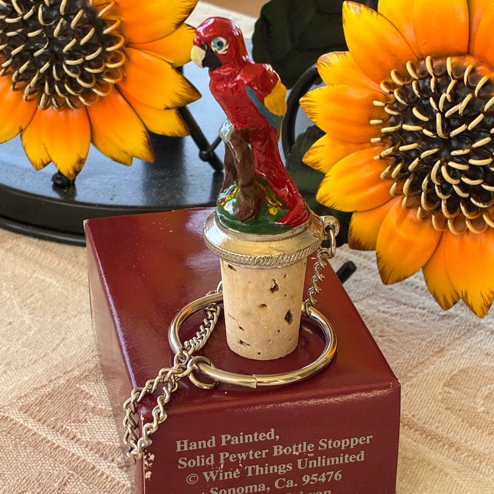 Vintage Pewter Parrot Wine Stopper - Picture 4 of 8